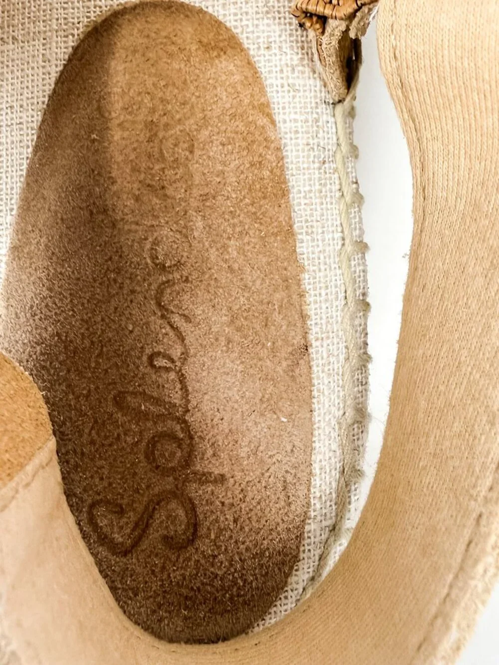 Splendid Aubrey Suede Espadrille Sandals Women's 7 Tan Slingback 1.5